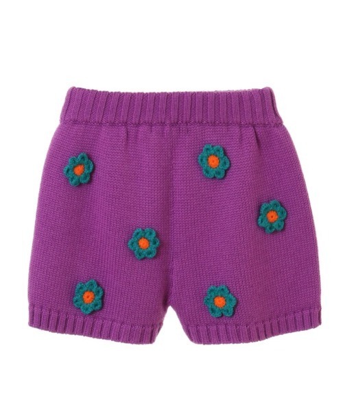 Candy Stripper（キャンディストリッパー）の「FLOWER CROCHET KNIT パンツ（その他パンツ・レディース・アイボリー/パープル/ブラック・2）」の12枚目の写真