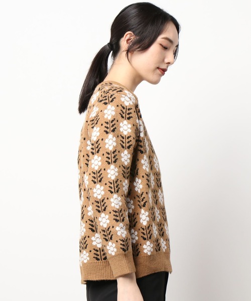 ABITOKYO（アビトーキョー）の「花柄クルーネックカーディガン（カーディガン/ボレロ・レディース・ブラック/ベージュ/アイボリー・FREE）」の20枚目の写真