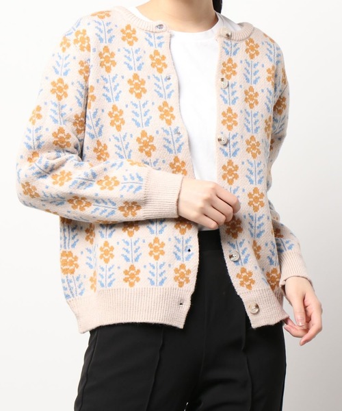 ABITOKYO（アビトーキョー）の「花柄クルーネックカーディガン（カーディガン/ボレロ・レディース・ブラック/ベージュ/アイボリー・FREE）」の18枚目の写真