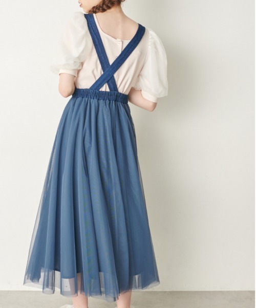 OLIVE des OLIVE(オリーブデオリーブ)の「Wフロント袖異素材プルオーバー(Tシャツ/カットソー・レディース・オフホワイト/ブラウン/ブラック・FREE)」の21枚目の写真