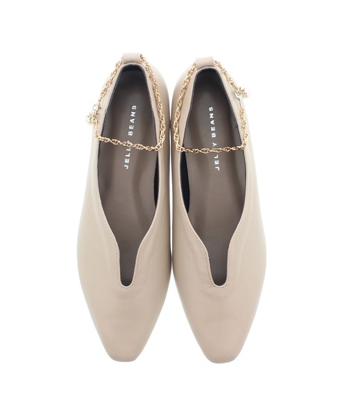 JELLY BEANS(ジェリービーンズ)の「2wayパールチェーンフラットパンプス(211-40208)JELLY BEANS(ジェリービーンズ)(パンプス・レディース・ブラック/ピンク/アイボリー・23/24/22.5/24.5/23.5)」の19枚目の写真
