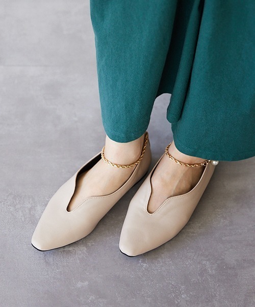 JELLY BEANS(ジェリービーンズ)の「2wayパールチェーンフラットパンプス(211-40208)JELLY BEANS(ジェリービーンズ)(パンプス・レディース・ブラック/ピンク/アイボリー・23/24/22.5/24.5/23.5)」の18枚目の写真