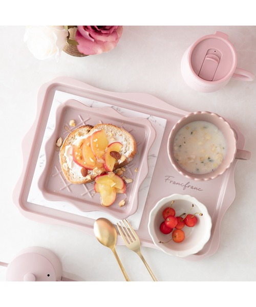 Francfranc（フランフラン）の「フリル トーストプレート ピンク（食器