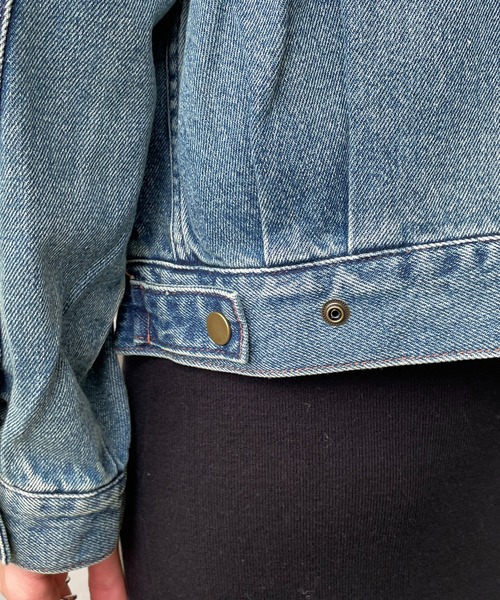 CAPRICIEUX LE'MAGE(カプリシューレマージュ)の「〈WEB限定〉スタンドカラーフリンジGジャン(デニムジャケット・レディース・ネイビー/ブルー・FREE)」の8枚目の写真