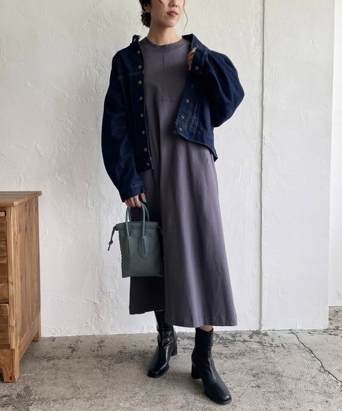 CAPRICIEUX LE'MAGE(カプリシューレマージュ)の「〈WEB限定〉スタンドカラーフリンジGジャン(デニムジャケット・レディース・ネイビー/ブルー・FREE)」の6枚目の写真