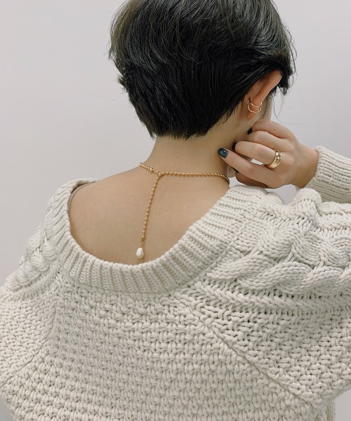 natural couture(ナチュラルクチュール)の「【ZOZO限定】ボールチェーンパール4点セット(ネックレス・レディース・シルバー/ゴールド・FREE)」の11枚目の写真