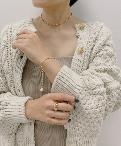 natural couture(ナチュラルクチュール)の「【ZOZO限定】ボールチェーンパール4点セット(ネックレス・レディース・シルバー/ゴールド・FREE)」の10枚目の写真
