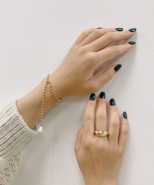 natural couture(ナチュラルクチュール)の「【ZOZO限定】ボールチェーンパール4点セット(ネックレス・レディース・シルバー/ゴールド・FREE)」の4枚目の写真