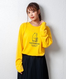デザインプリントロングスリーブTシャツ メッセージ ボックスロゴ キャンプ スケボー 自転車 ハンバーガー コーヒー くすみ スモーキーカラー