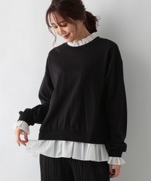 GLOBAL WORK | キレイ見えサラサラフリル長袖/958099(Tシャツ/カットソー)