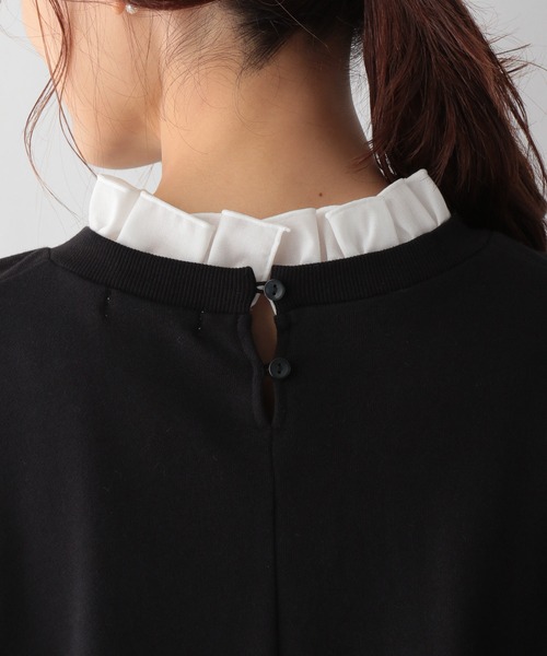 GLOBAL WORK（グローバルワーク）の「キレイ見えサラサラフリル長袖/958099（Tシャツ/カットソー・レディース・ブラック/グレー系その他・MEDIUM/LARGE）」の6枚目の写真