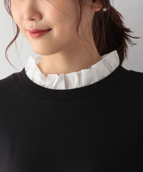 GLOBAL WORK（グローバルワーク）の「キレイ見えサラサラフリル長袖/958099（Tシャツ/カットソー・レディース・ブラック/グレー系その他・MEDIUM/LARGE）」の8枚目の写真