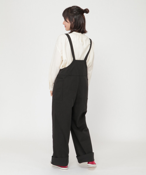 LBC（エルビーシー）の「【ZOZO限定】起毛ツイルフレンチワイドサロペ（サロペット/オーバーオール・レディース・オフホワイト/ブラック・M）」の15枚目の写真