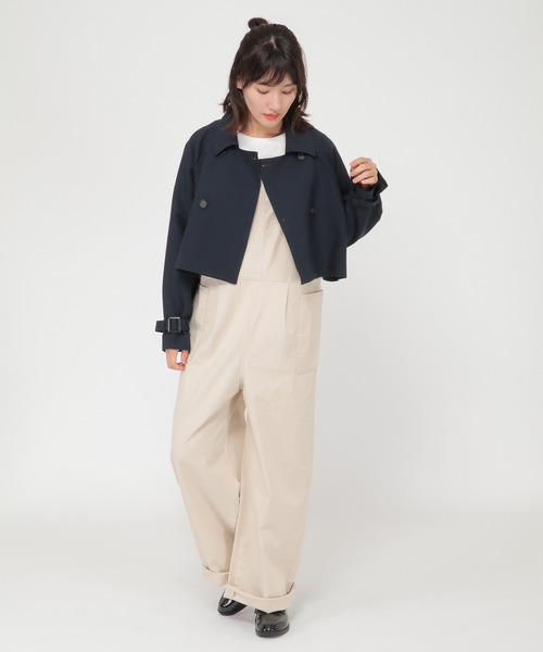 LBC（エルビーシー）の「【ZOZO限定】起毛ツイルフレンチワイドサロペ（サロペット/オーバーオール・レディース・オフホワイト/ブラック・M）」の5枚目の写真