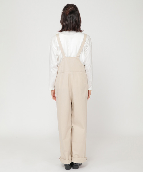 LBC（エルビーシー）の「【ZOZO限定】起毛ツイルフレンチワイドサロペ（サロペット/オーバーオール・レディース・オフホワイト/ブラック・M）」の12枚目の写真