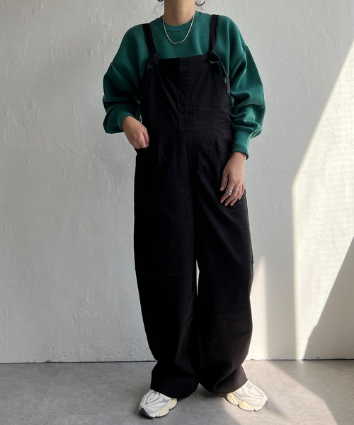 LBC（エルビーシー）の「【ZOZO限定】起毛ツイルフレンチワイドサロペ（サロペット/オーバーオール・レディース・オフホワイト/ブラック・M）」の18枚目の写真