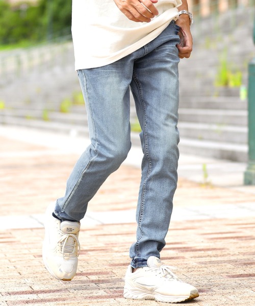 roshell(ロシェル)の「ハイパーストレッチ テーパードパンツ デニム ジーンズ(デニムパンツ・メンズ・インディゴブルー/ブルー/ブルー系その他/ブラック/グレー/ブラック系その他・SMALL/MEDIUM/LARGE/X-LARGE)」の1枚目の写真