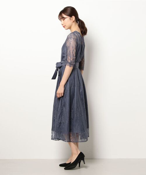 Rewde（ルゥデ）の「総レースロングドレス（1R04-07061）（ドレス・レディース・ダークグリーン/ブラック/スモークピンク/ダークブルー・M）」の16枚目の写真