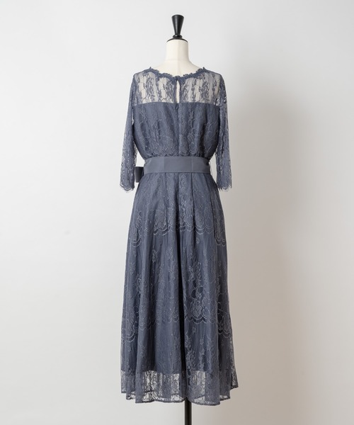 Rewde（ルゥデ）の「総レースロングドレス（1R04-07061）（ドレス・レディース・ダークグリーン/ブラック/スモークピンク/ダークブルー・M）」の5枚目の写真