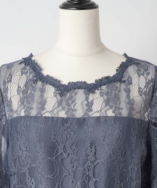 Rewde（ルゥデ）の「総レースロングドレス（1R04-07061）（ドレス・レディース・ダークグリーン/ブラック/スモークピンク/ダークブルー・M）」の11枚目の写真