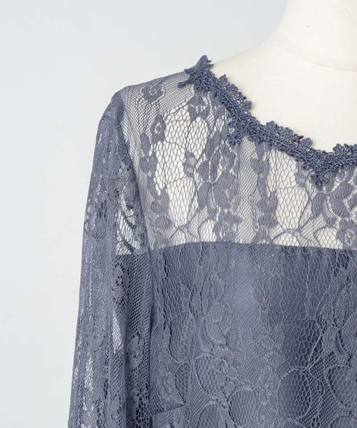 Rewde（ルゥデ）の「総レースロングドレス（1R04-07061）（ドレス・レディース・ダークグリーン/ブラック/スモークピンク/ダークブルー・M）」の14枚目の写真