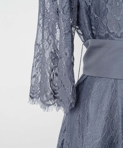 Rewde（ルゥデ）の「総レースロングドレス（1R04-07061）（ドレス・レディース・ダークグリーン/ブラック/スモークピンク/ダークブルー・M）」の10枚目の写真