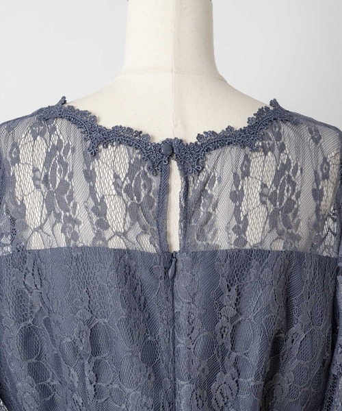 Rewde（ルゥデ）の「総レースロングドレス（1R04-07061）（ドレス・レディース・ダークグリーン/ブラック/スモークピンク/ダークブルー・M）」の8枚目の写真