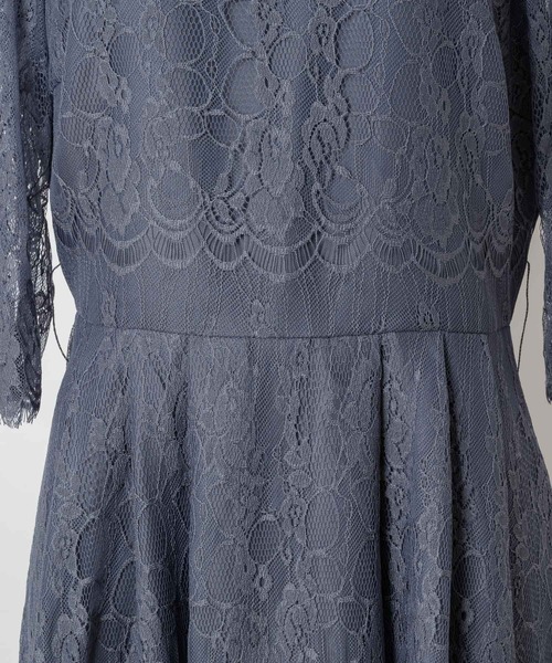 Rewde（ルゥデ）の「総レースロングドレス（1R04-07061）（ドレス・レディース・ダークグリーン/ブラック/スモークピンク/ダークブルー・M）」の6枚目の写真