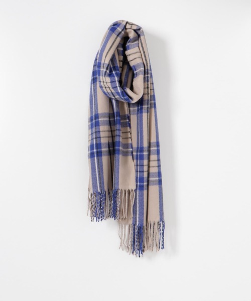 SENSE OF PLACE by URBAN RESEARCH（センスオブプレイスバイアーバンリサーチ）の「チェック大判ストール（マフラー・レディース・ベージュ/オレンジ/オフホワイト/グレー/モカ・ONE）」の13枚目の写真