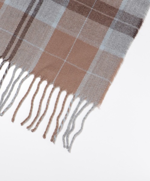 SENSE OF PLACE by URBAN RESEARCH（センスオブプレイスバイアーバンリサーチ）の「チェック大判ストール（マフラー・レディース・ベージュ/オレンジ/オフホワイト/グレー/モカ・ONE）」の20枚目の写真