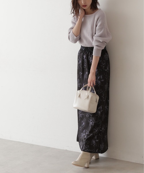 FREE'S MART（フリーズマート）の「◆パネルリブボートネックニット（ニット/セーター・レディース・ブラウン/パープル/オレンジ/ホワイト・FREE）」の11枚目の写真