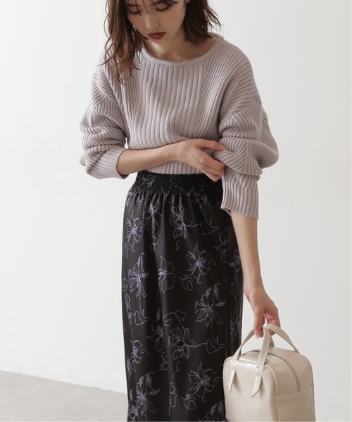 FREE'S MART（フリーズマート）の「◆パネルリブボートネックニット（ニット/セーター・レディース・ブラウン/パープル/オレンジ/ホワイト・FREE）」の6枚目の写真