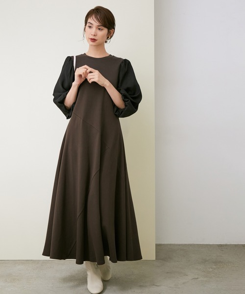 オンライン安い セール Web限定 シアーボリュームスリーブナロージャージワンピース ワンピース Rope ロペ のファッション通販 セール オンライン Www Fidespost Com