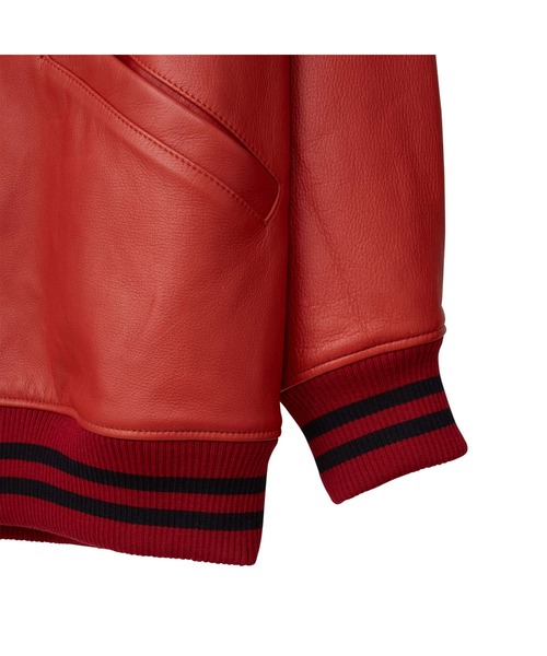 HYSTERIC GLAMOUR（ヒステリックグラマー）の「カウレザーオーバーサイズスタジャン（スタジャン・レディース・ブラック/レッド・FREE）」の6枚目の写真