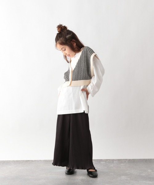 GLOBAL WORK(グローバルワーク)の「【キッズ】ベストセットカットプルオーバー長袖/218298(Tシャツ/カットソー・キッズ・アイボリー/ブラック・130cm/120cm/150cm/140cm/160cm/110cm/100cm)」の5枚目の写真