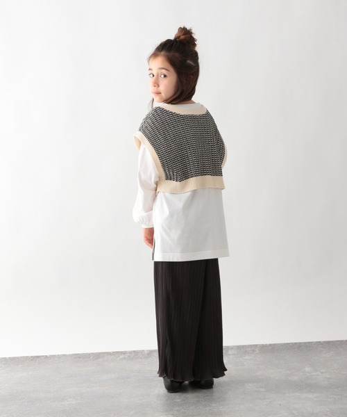 GLOBAL WORK(グローバルワーク)の「【キッズ】ベストセットカットプルオーバー長袖/218298(Tシャツ/カットソー・キッズ・アイボリー/ブラック・130cm/120cm/150cm/140cm/160cm/110cm/100cm)」の6枚目の写真