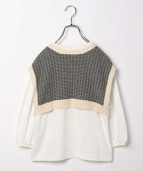 GLOBAL WORK(グローバルワーク)の「【キッズ】ベストセットカットプルオーバー長袖/218298(Tシャツ/カットソー・キッズ・アイボリー/ブラック・130cm/120cm/150cm/140cm/160cm/110cm/100cm)」の8枚目の写真