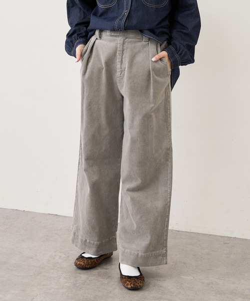 PUAL CE CIN（ピュアルセシン）の「ストレッチコールテンタックパンツ（その他パンツ・レディース・ブラック/ベージュ/ピンク/イエロー/ブルー/アイボリー・FREE）」の4枚目の写真