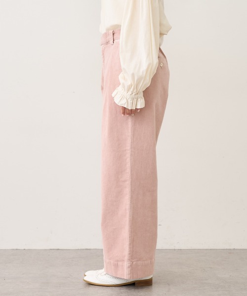 PUAL CE CIN（ピュアルセシン）の「ストレッチコールテンタックパンツ（その他パンツ・レディース・ブラック/ベージュ/ピンク/イエロー/ブルー/アイボリー・FREE）」の18枚目の写真