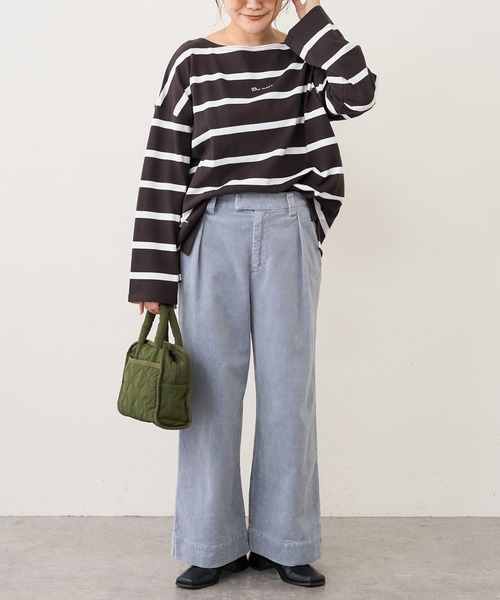 PUAL CE CIN（ピュアルセシン）の「ストレッチコールテンタックパンツ（その他パンツ・レディース・ブラック/ベージュ/ピンク/イエロー/ブルー/アイボリー・FREE）」の14枚目の写真