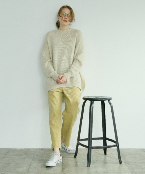 PUAL CE CIN（ピュアルセシン）の「ストレッチコールテンタックパンツ（その他パンツ・レディース・ブラック/ベージュ/ピンク/イエロー/ブルー/アイボリー・FREE）」の7枚目の写真