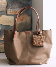 IEDIT | IEDIT リサイクルナイロンで作ったちょい旅トートとペイズリー柄エコバッグセット〈キャメルブラウン〉(トートバッグ)