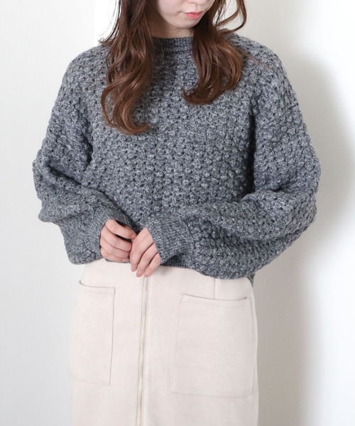 archives(アルシーヴ)の「凹凸編みプルオーバー(ニット/セーター・レディース・オフホワイト/ブラック/ブラウン/オレンジ・MEDIUM)」の16枚目の写真