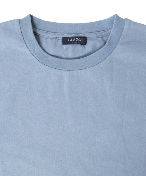 GLAZOS（グラソス）の「ミドルウエイト天竺・USAコットンドロップショルダーレトロロゴバックプリント長袖Tシャツ（Tシャツ/カットソー・キッズ・サックスブルー/チャコールグレー/グリーン/アイボリー・160cm/140cm/130cm/170cm/150cm）」の9枚目の写真