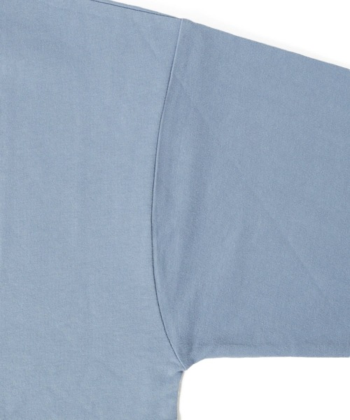 GLAZOS（グラソス）の「ミドルウエイト天竺・USAコットンドロップショルダーレトロロゴバックプリント長袖Tシャツ（Tシャツ/カットソー・キッズ・サックスブルー/チャコールグレー/グリーン/アイボリー・160cm/140cm/130cm/170cm/150cm）」の10枚目の写真