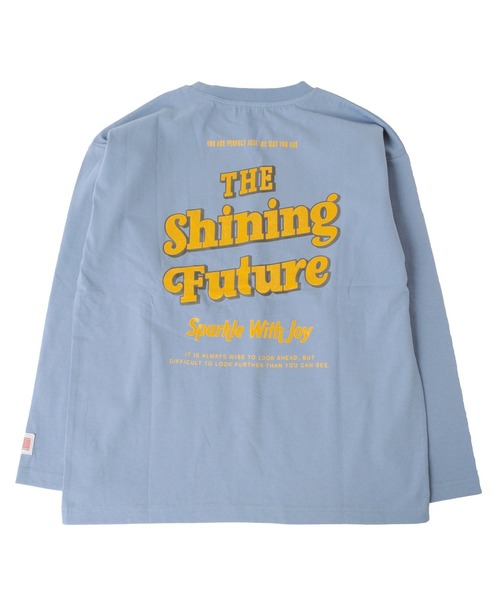 GLAZOS（グラソス）の「ミドルウエイト天竺・USAコットンドロップショルダーレトロロゴバックプリント長袖Tシャツ（Tシャツ/カットソー・キッズ・サックスブルー/チャコールグレー/グリーン/アイボリー・160cm/140cm/130cm/170cm/150cm）」の17枚目の写真