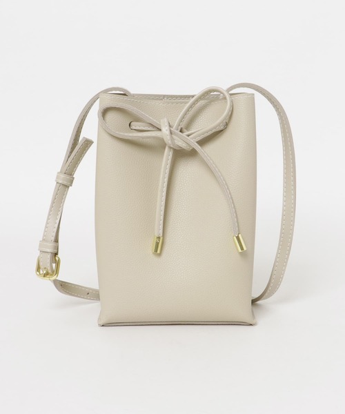 RODE SKO（ロデスコ）の「リボンショルダーバッグ（ショルダーバッグ・レディース・アイボリー/ベージュ・ONE）」の13枚目の写真