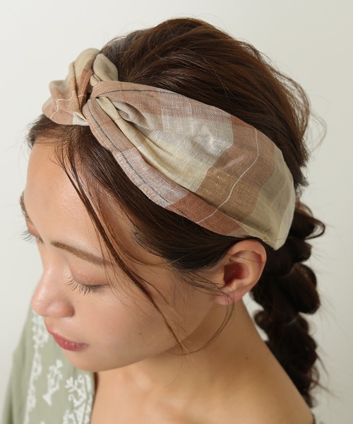 完売品 未使用タグ付 moon tree planet ヘアーターバン　ブラック カラーバリエーション豊富 リネン 無地 クロス ヘアターバン