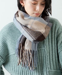 チェック柄マフラー