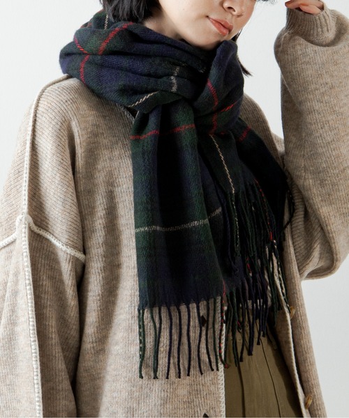 ANGIE（アンジー）の「チェック柄マフラー（マフラー・レディース・ブラウン/レッド/ブルー/グリーン・FREE）」の3枚目の写真